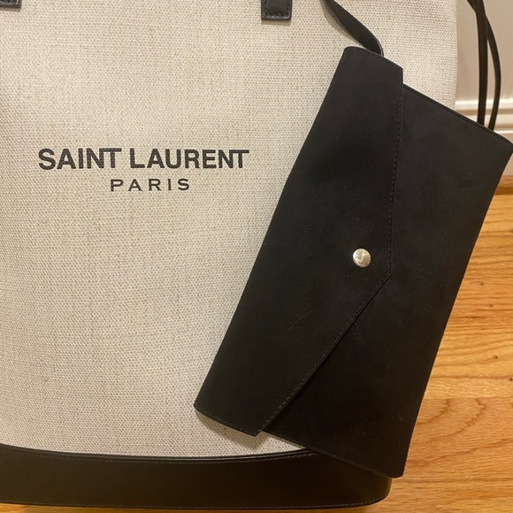 Saint Laurent Teddy Canvas Tote - Picture 4 of 8